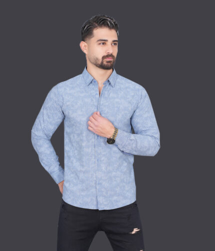 پیراهن راه راه حریر چاپی عمده